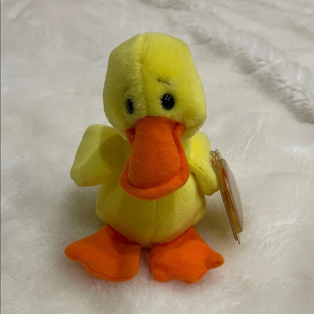 Ty Yellow and Orange Plush Duck